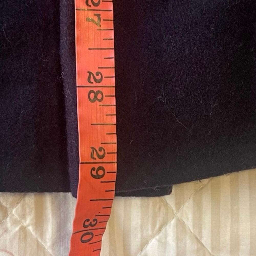 VTG Y2K Miss Sixty Double Breasted Purple Wool Blend Hooded Peacoat Large - Picture 7 of 10
